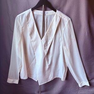 1. State Cream V-Neck Blouse